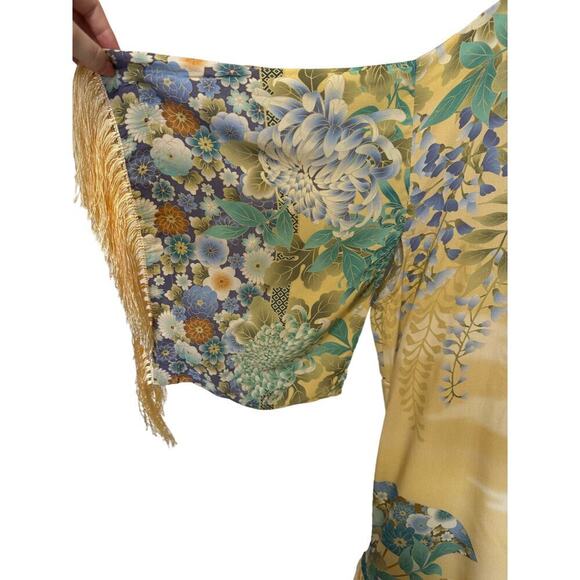 NWT Spell And The Gypsy Willow Tassel Dress Mini Floral Kimono Sleeve Size Med - Picture 10 of 16